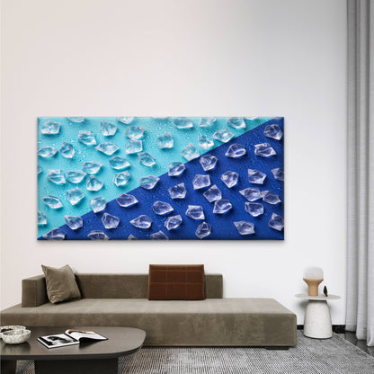 Abstract Crystal Texture Wall Art Canvas Office Home Room Framed 120x60cm