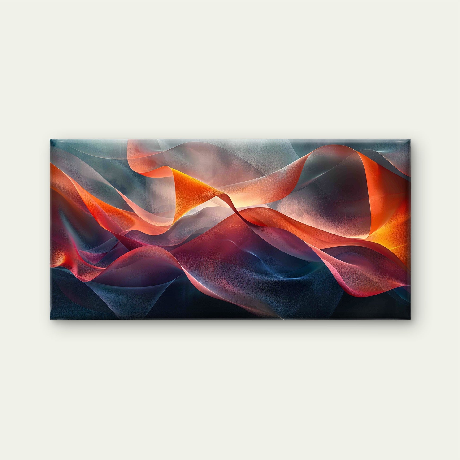 Abstract Colorful Waves Wall Art Canvas Office Home Room Framed 120x60cm - Bella Home Decor