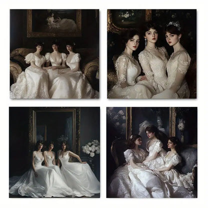 4pcs  Wyndham Sisters Picture Artwork s   Wall Art Canvas Framed