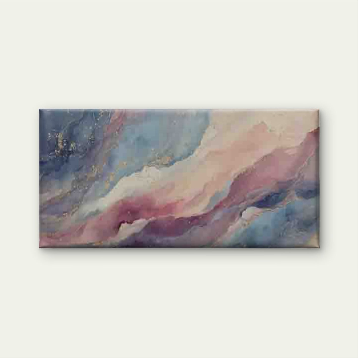 Abstract Blue & Pink Ink Flow Wall Art Canvas Office Home Room Framed 120x60cm - Bella Home Decor