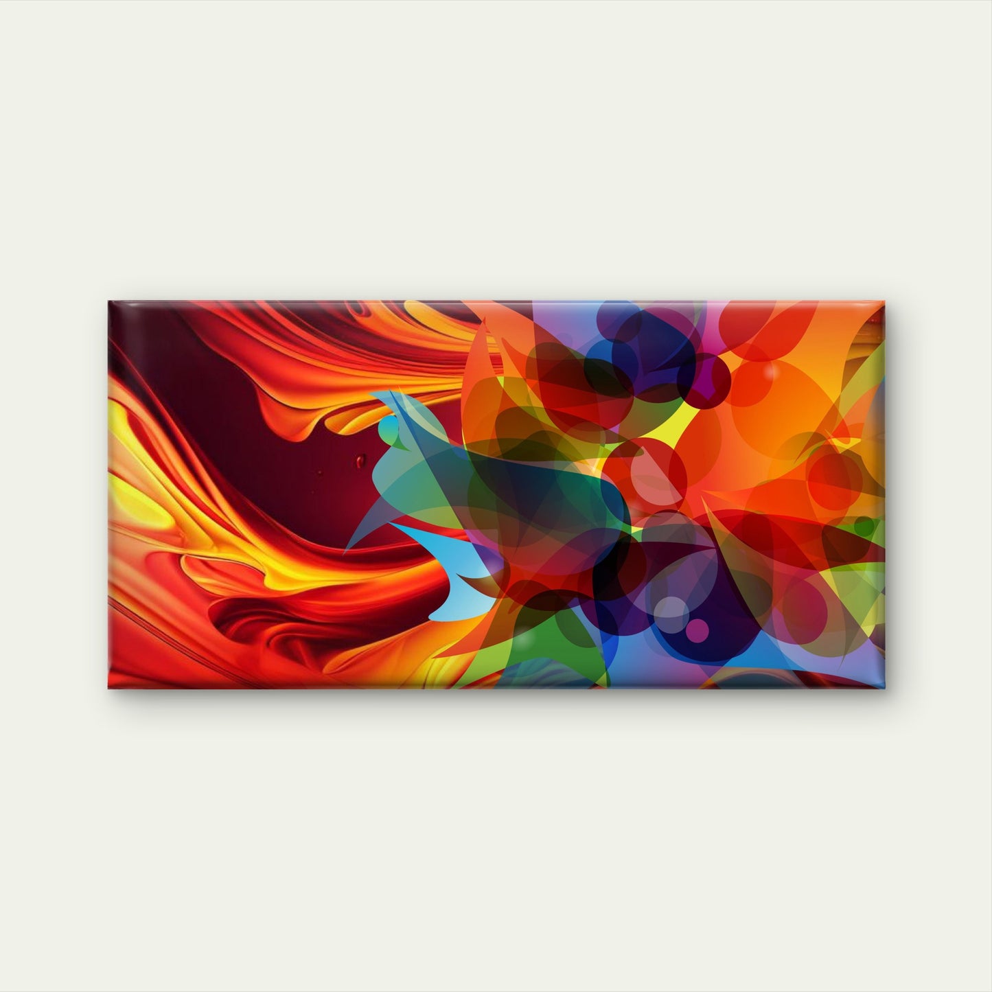 Vibrant Rhythms Of Abstract Wall Art Canvas Office Home Room Framed 120x60cm