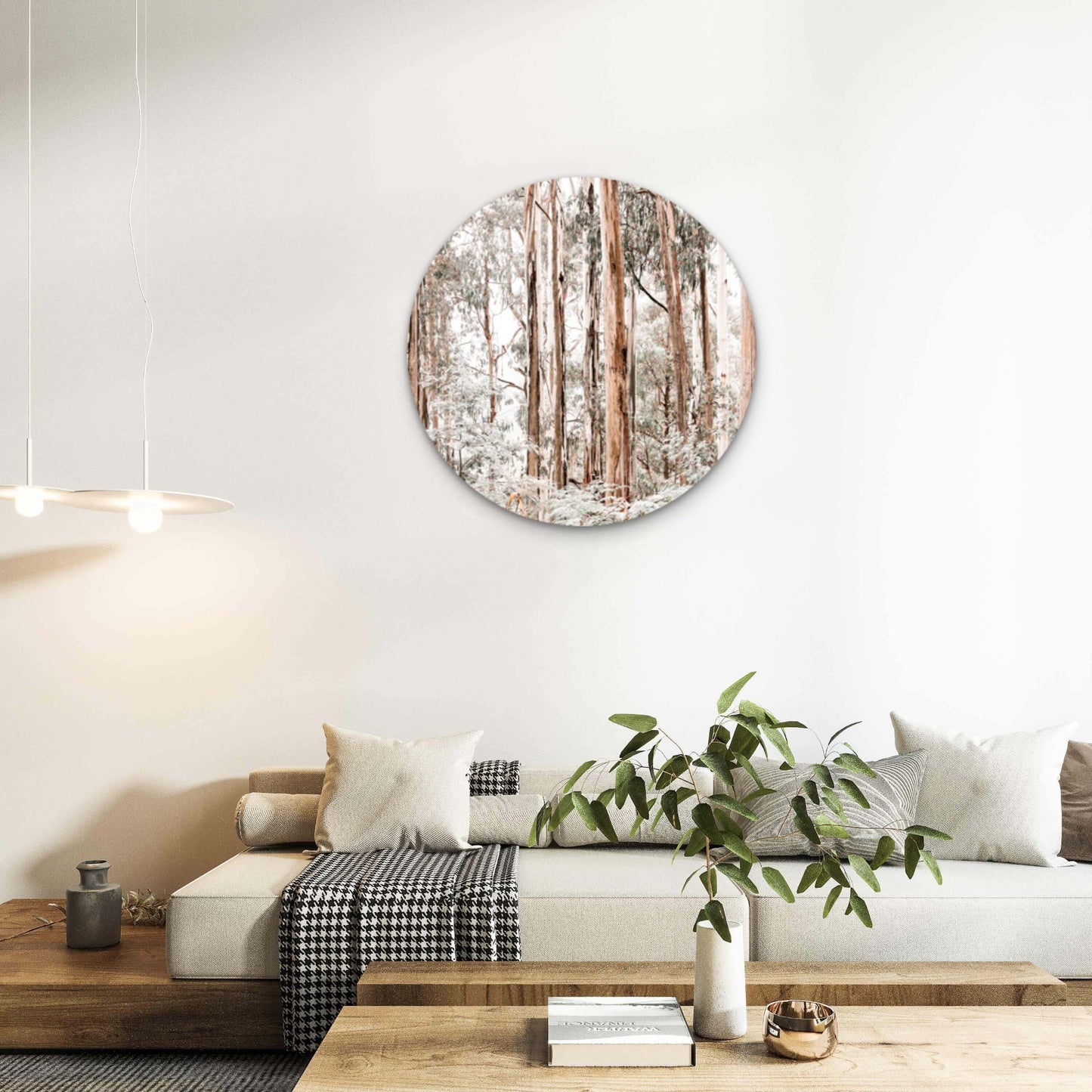 Pastel Colored Gum Tree Forest Acrylic Glass Rounded Print Tempered Glass Wall Art 100% Made in Australia Ready to Hang