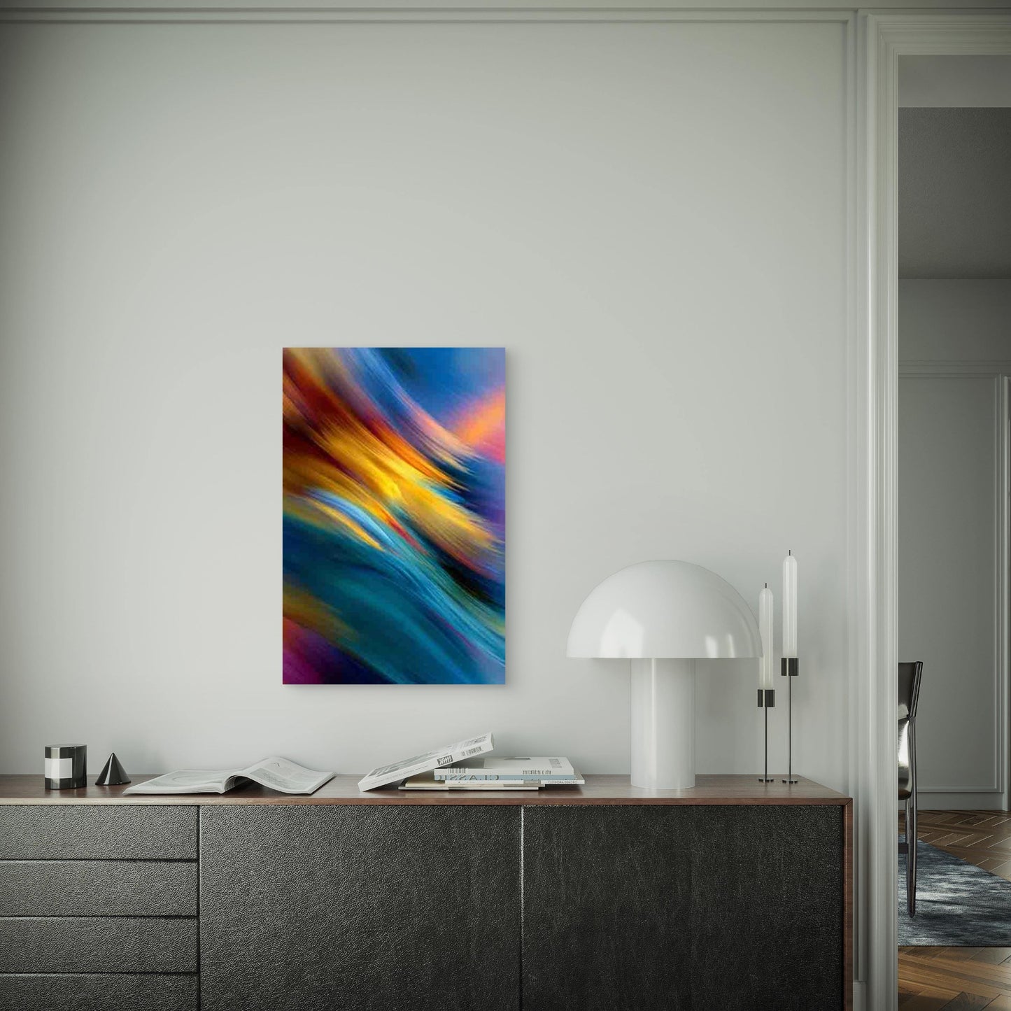 Featuring Vibrant Color Motion, 60x90cm Metal Print Ready to Hang - Bella Home Decor
