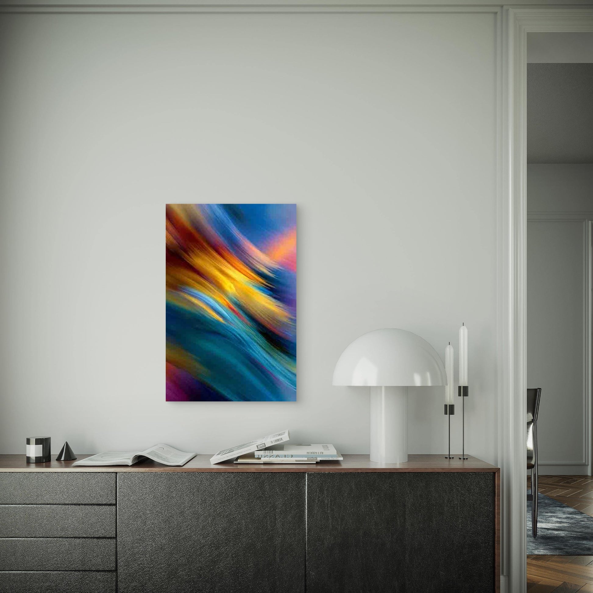 Featuring Vibrant Color Motion, Metal Print Ready to Hang - Bella Home Decor