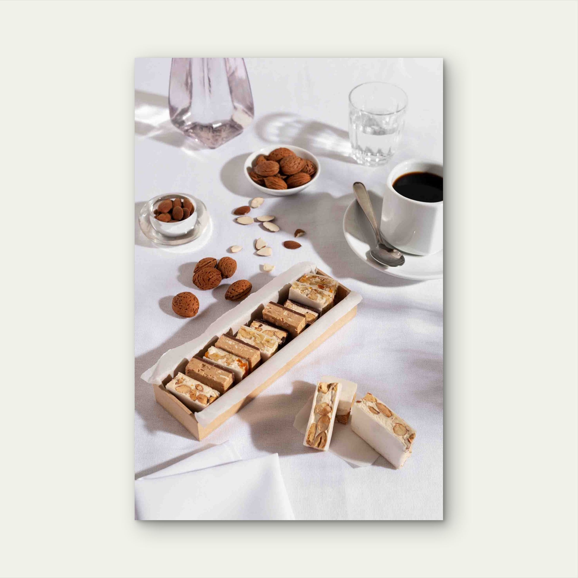 High Angle Delicious Nougats Coffee Cup 60x90cm Metal Print Ready to Hang