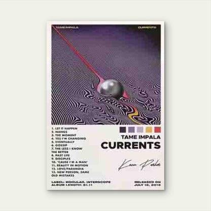 Tame Impala Currents Album Art Metal Print Ready to Hang - Bella Home Decor