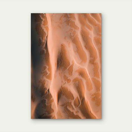 Simpson Desert Sand Dune Topography Australia 40x60cm Metal Print Ready to Hang