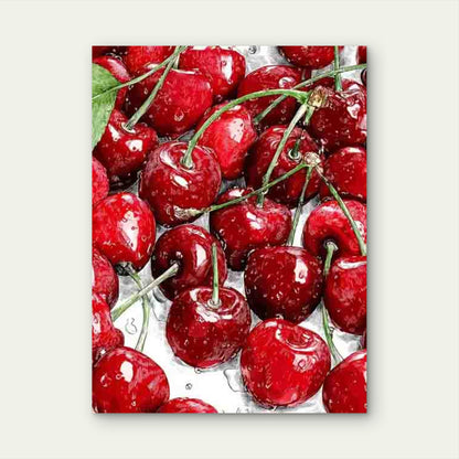 Juicy Cherries 60x90cm Metal Print Ready to Hang