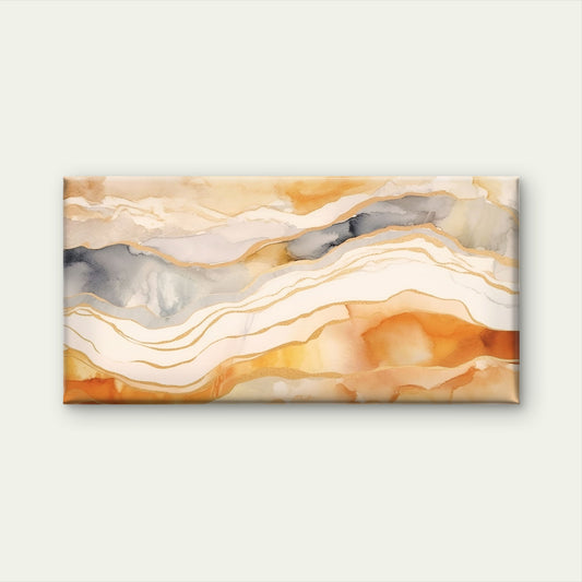 Luxury Terracotta Beige Agate Texture Wall Art Canvas Office Home Framed 120x60cm
