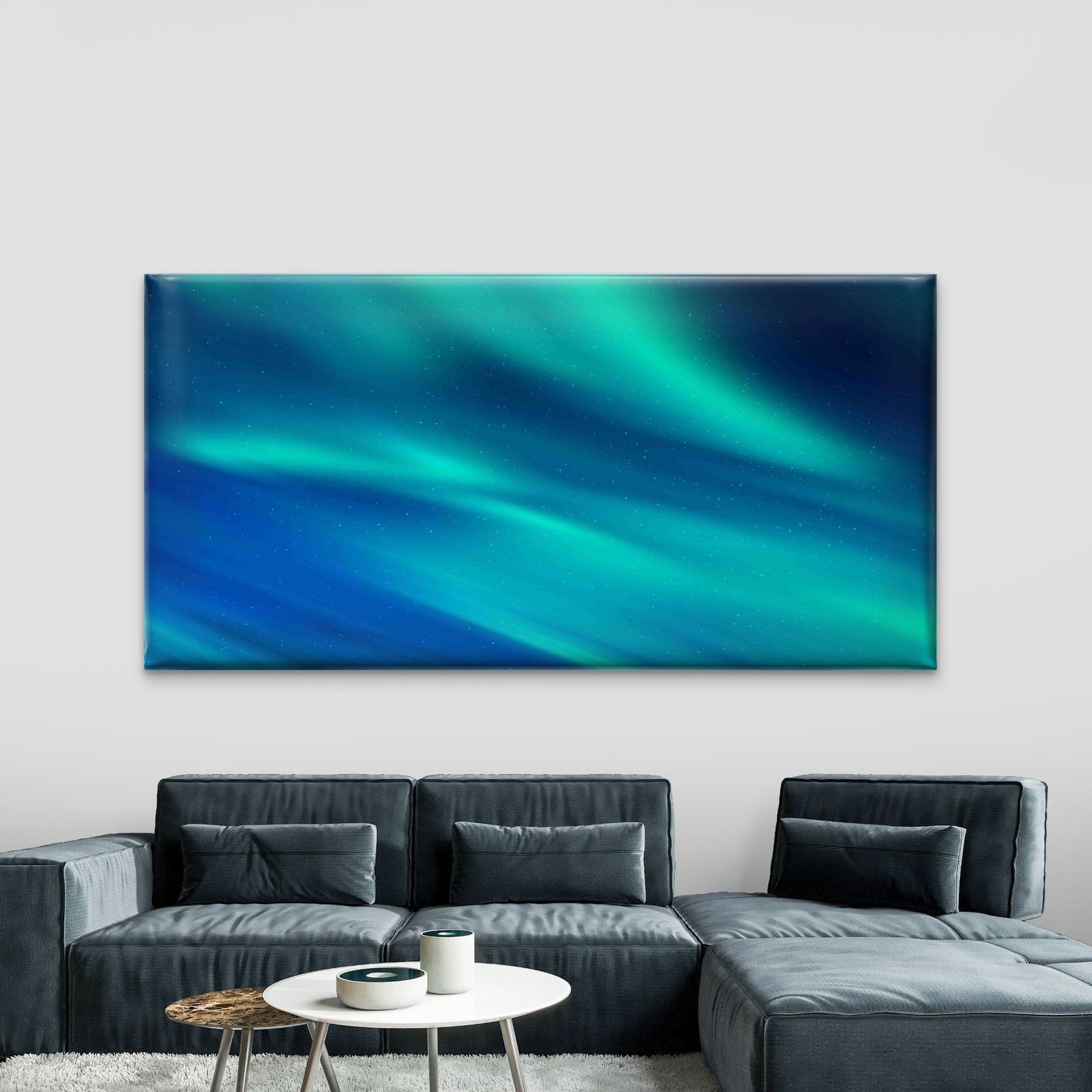 Night Sky Aurora Borealis Wall Art Canvas Office Home Room Framed 120x60cm