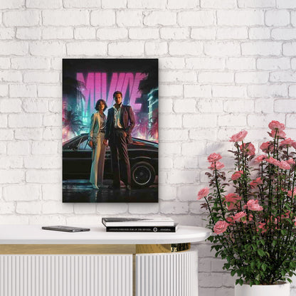 Featuring Miami Noir Nights Metal Print Ready to Hang - Bella Home Decor
