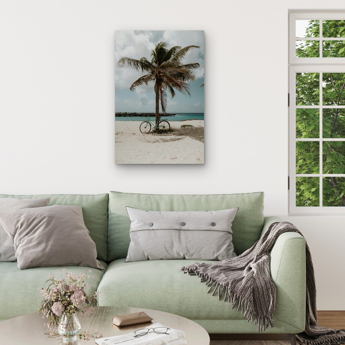 Cycling On Curaçao A Tiny Island In The Caribbean 60x90cm Metal Print Ready to Hang
