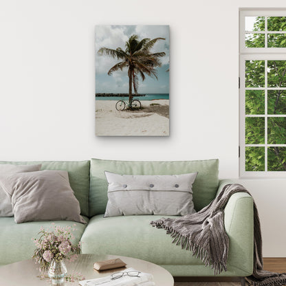 Cycling On Curaçao A Tiny Island In The Caribbean 60x90cm Metal Print Ready to Hang
