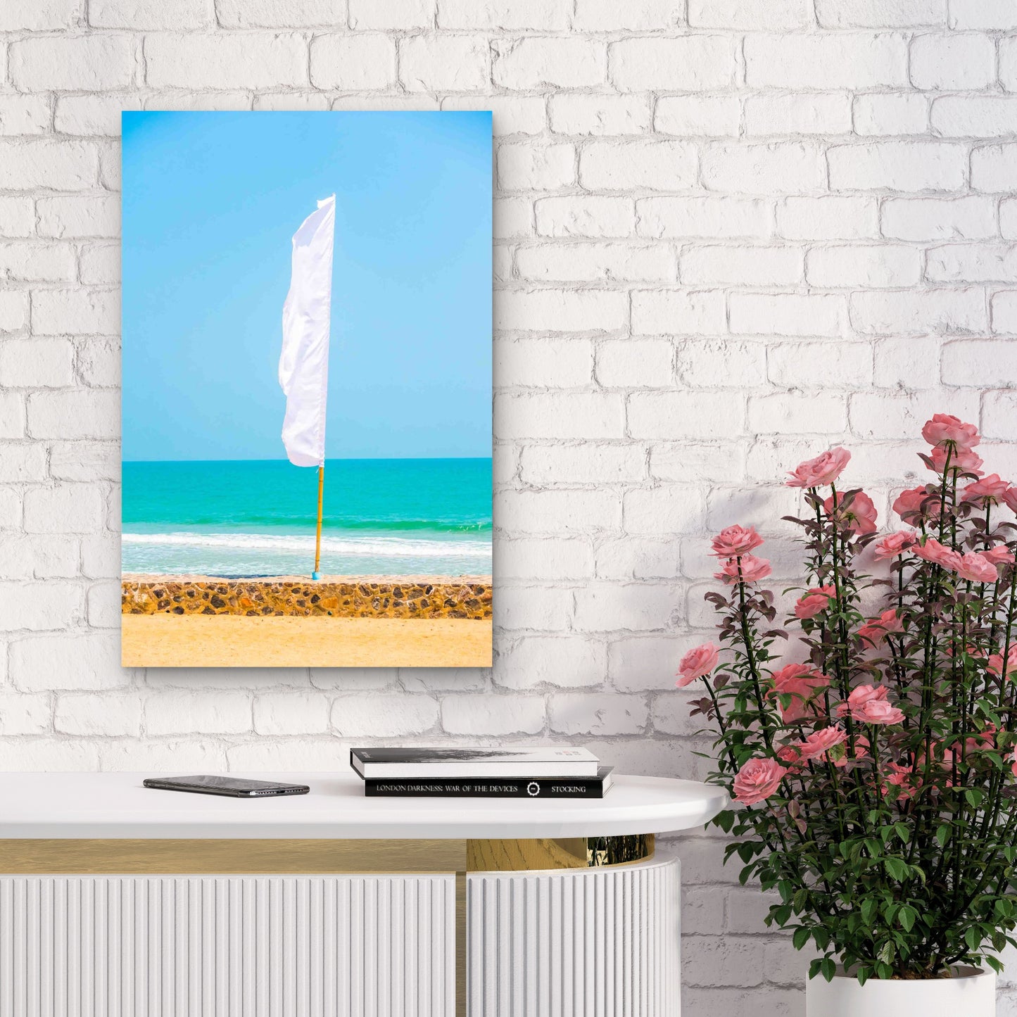 Abstract Pattern Sky Banner Sea 60x90cm Metal Print Ready to Hang