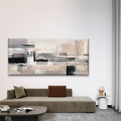 Abstract Geometric Line Art Wall Art Canvas Office Home Room Framed 120x60cm