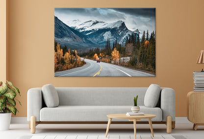 Road Trip in Banff, Autumn Drive Wall Art Decor 100% Australian Made