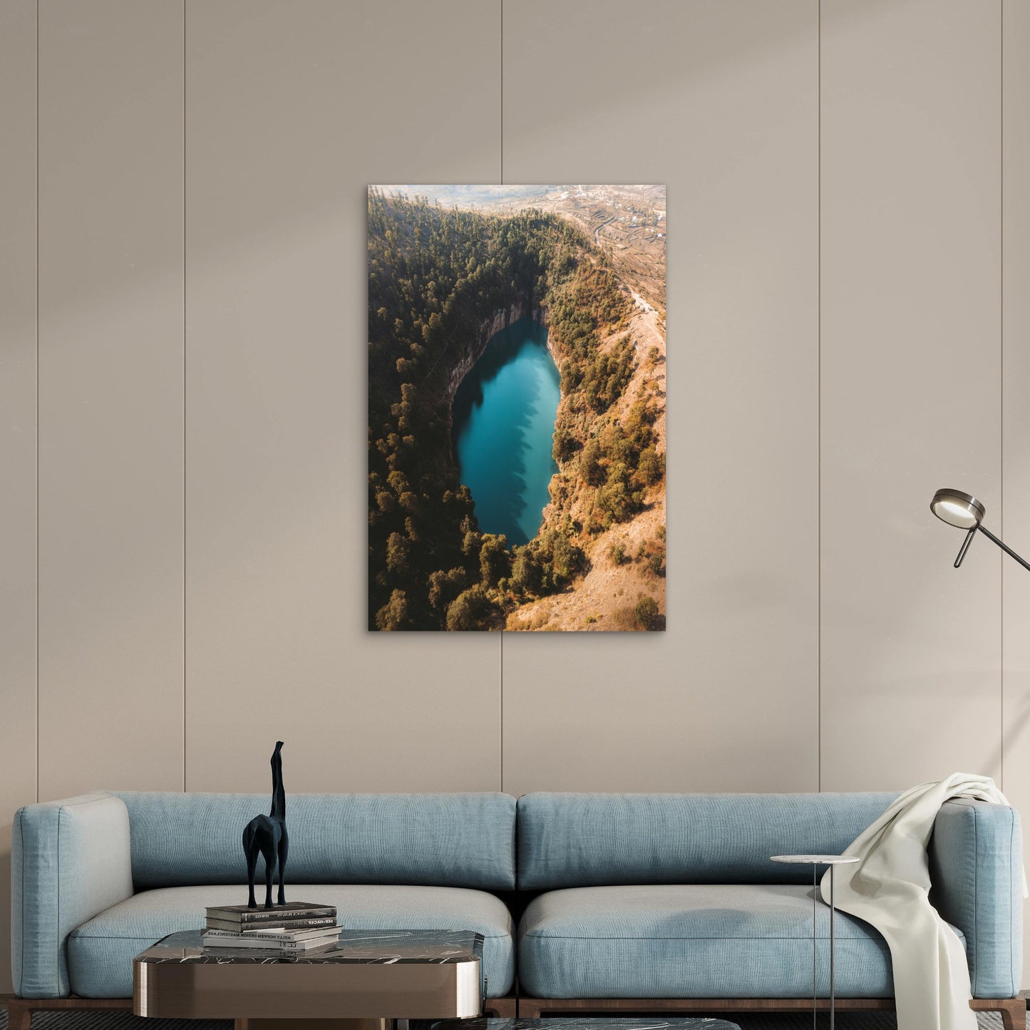 Lake Tritriva Surrounded By Mountains Madagascar 60x90cm Metal Print Ready to Hang