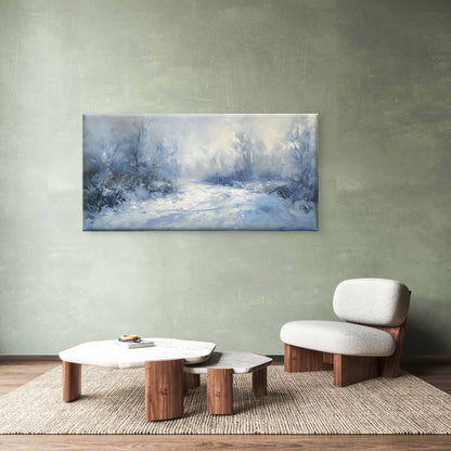 Winter Snow Landscape Wall Art Canvas Office Home Room Framed 120x60cm