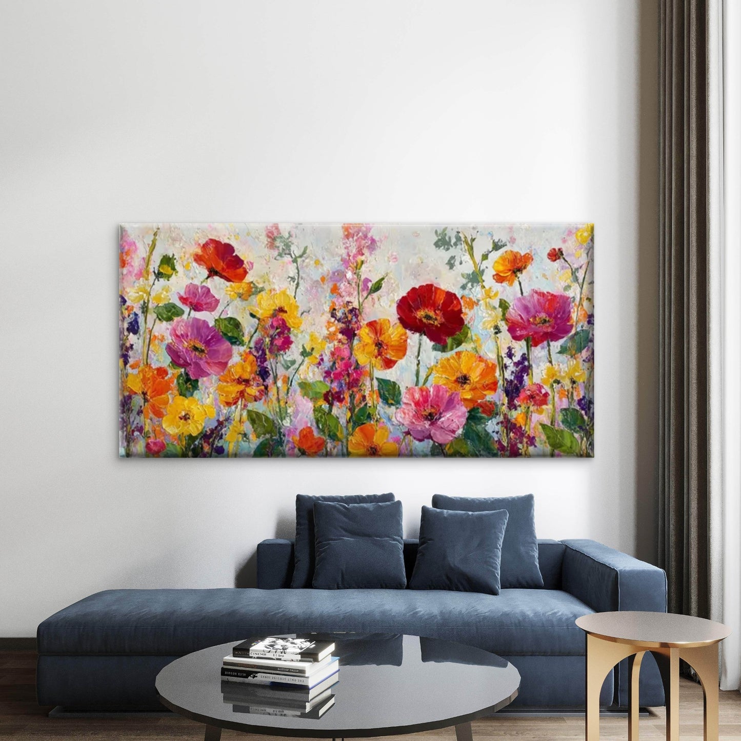 Spring Blossom Paintings Wall Art Canvas Office Home Room Framed 120x60cm