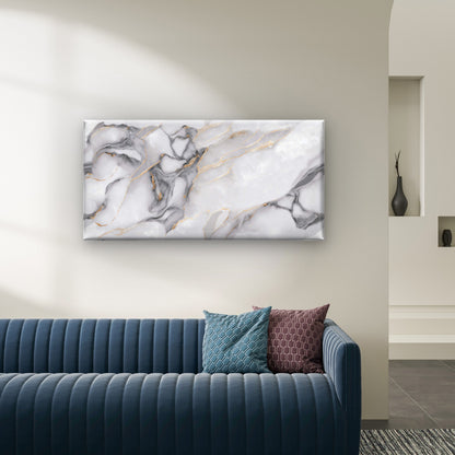 Modern Luxury Kintsugi Style Golden Fracture Marble Wall Art Canvas Office Home Framed 120x60cm