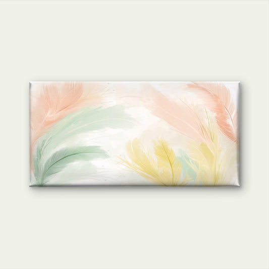 Pastel Soft Feather Art Wall Art Canvas Office Home Room Framed 120x60cm