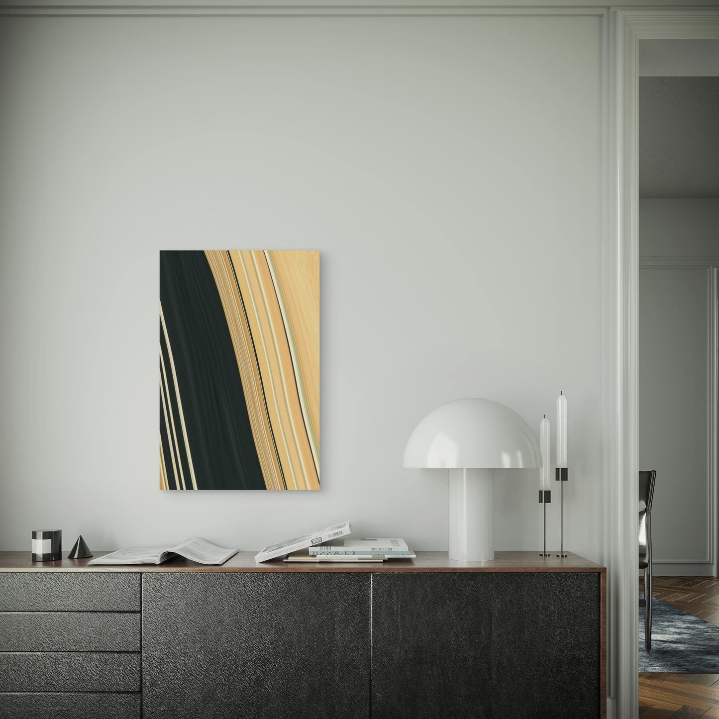 Abstract Wavy Background 60x90cm Metal Print Ready to Hang