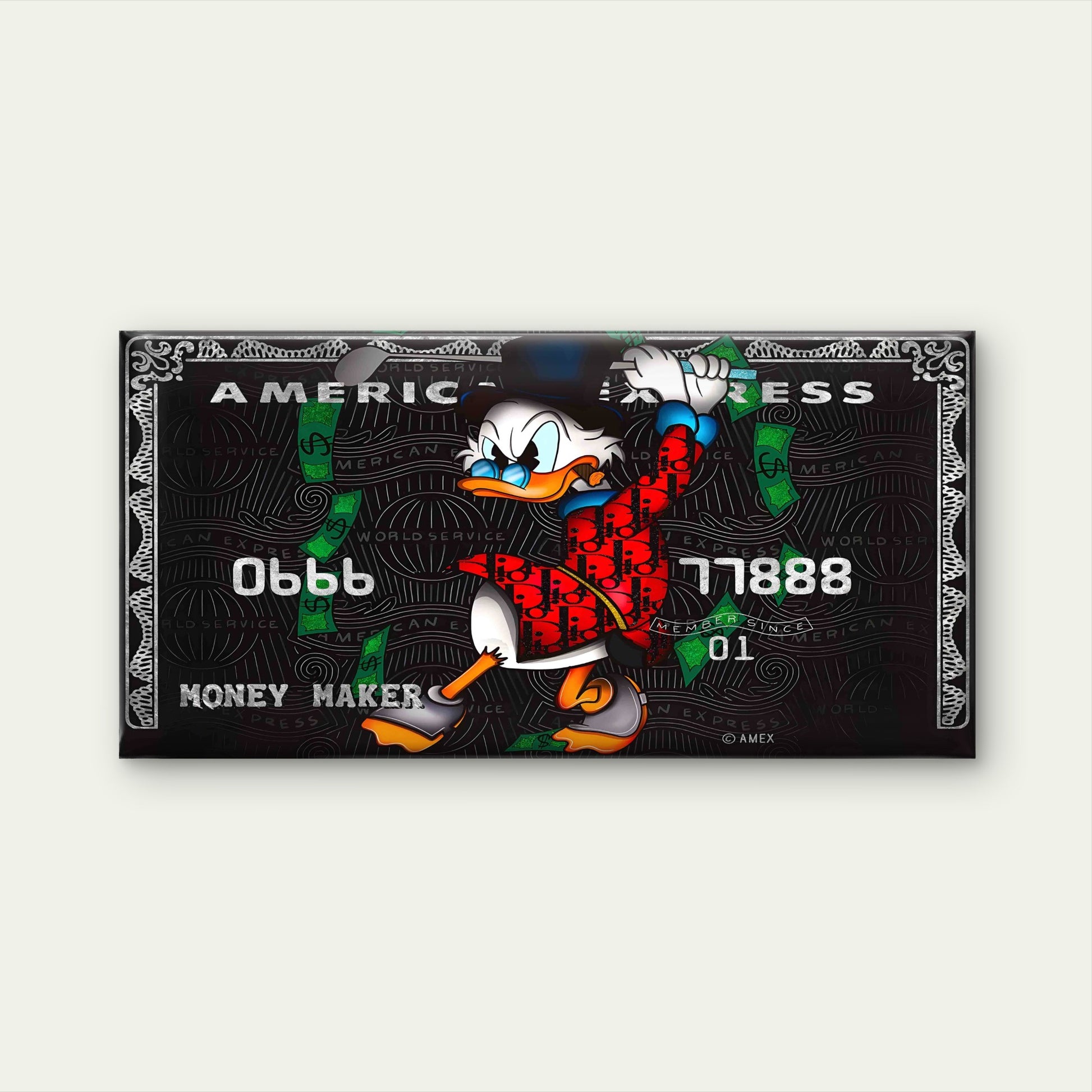 Rich Fowl Money Maker Wall Art Canvas Office Home Room Framed 120x60cm - Bella Home Decor