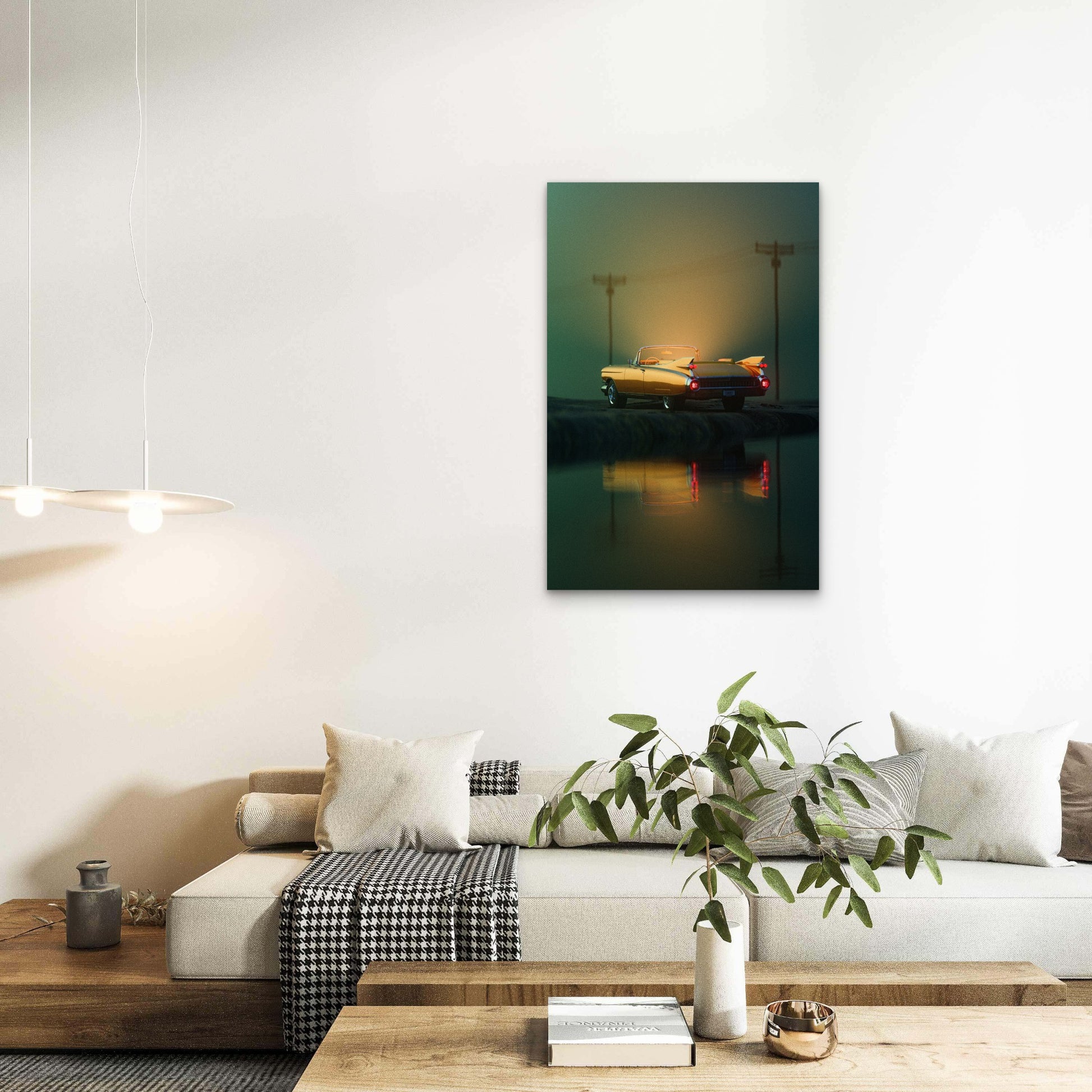 1959 Cadillac Eldorado Biarritz Convertible 60x90cm Metal Print Ready to Hang - Bella Home Decor