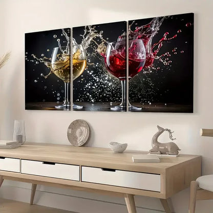 3pcs Cheers Bar Bartending Art Scene Wall Art Set Canvas Unframed - High Quality Print 100% Australian Made Wall Canvas - Bella Home Decor