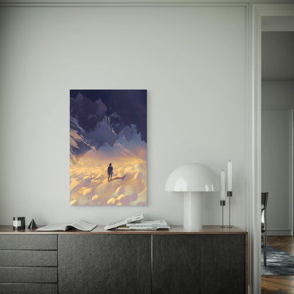 Scenery Surreal World Showing Man Walking 60x90cm Metal Print Ready to Hang