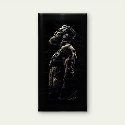 Bearded Boxer Champion Sketch Wall Art Canvas Office Home Room Framed 120x60cm