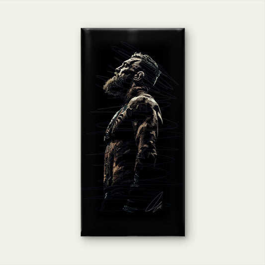 Bearded Boxer Champion Sketch Wall Art Canvas Office Home Room Framed 120x60cm