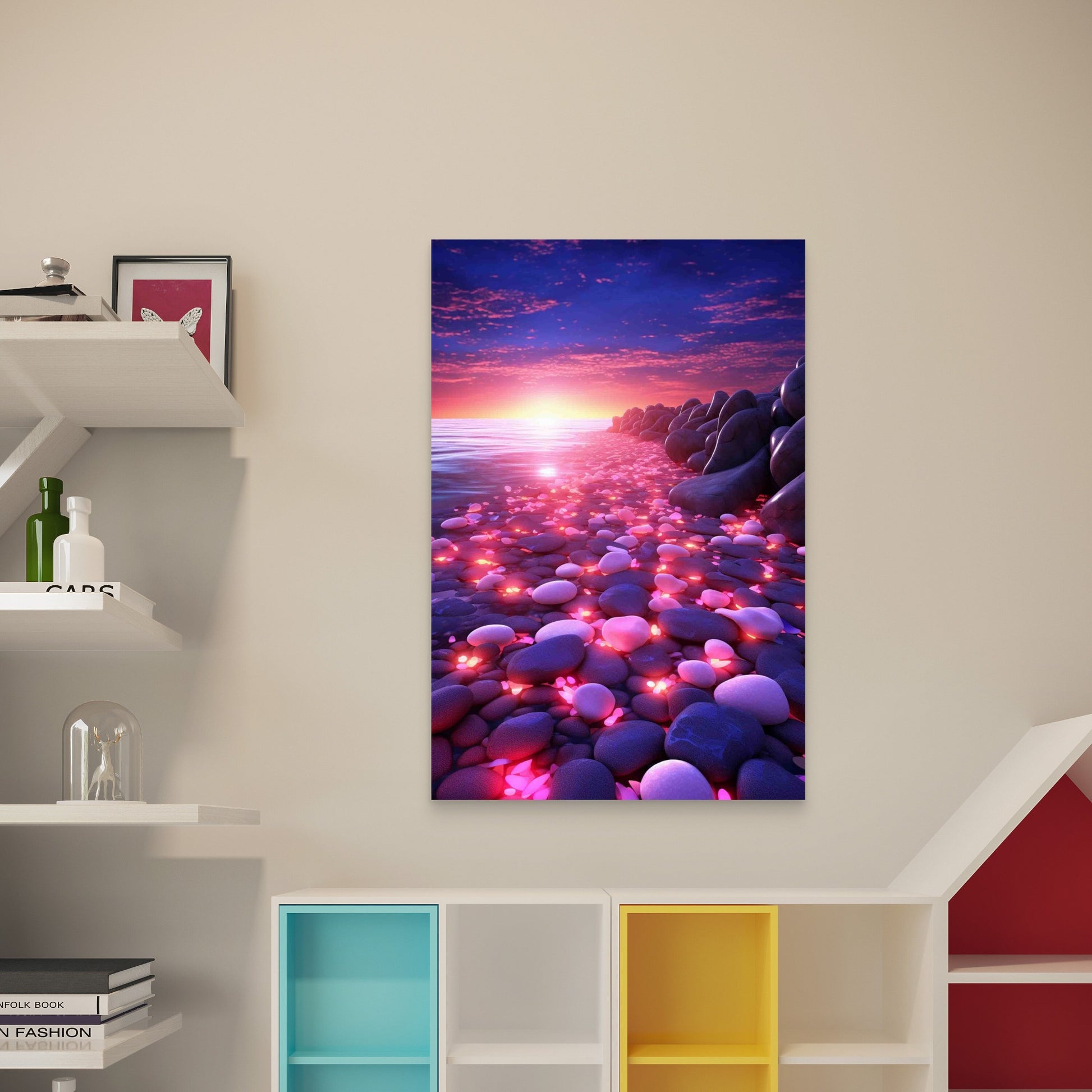 SunSet Ocean 40x60cm Metal Print Ready to Hang - Bella Home Decor