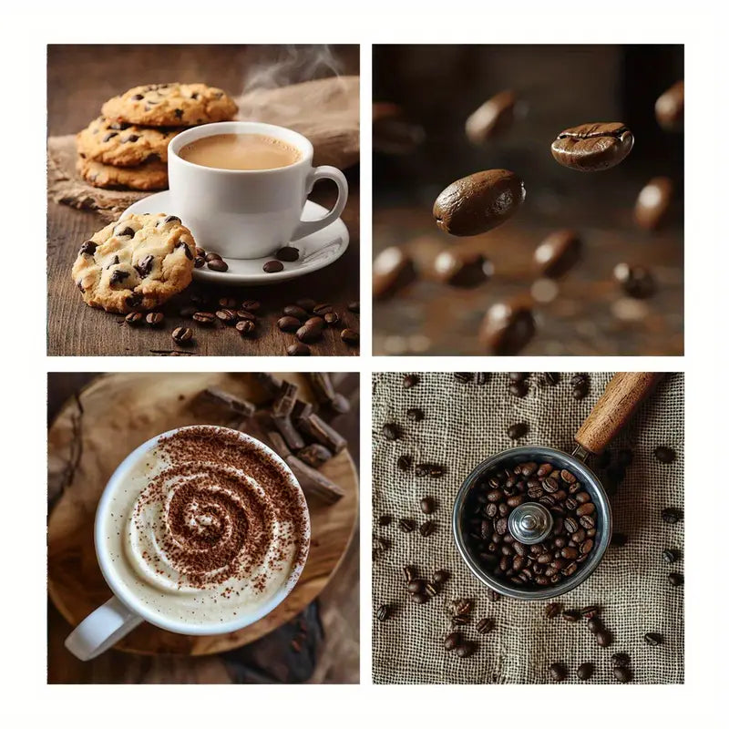 4pcs Coffee Beans Canvas Artwork Wall Art Canvas Framed