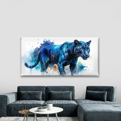 Black Panther Artistic Back Wall Art Canvas Office Home Room Framed 120x60cm