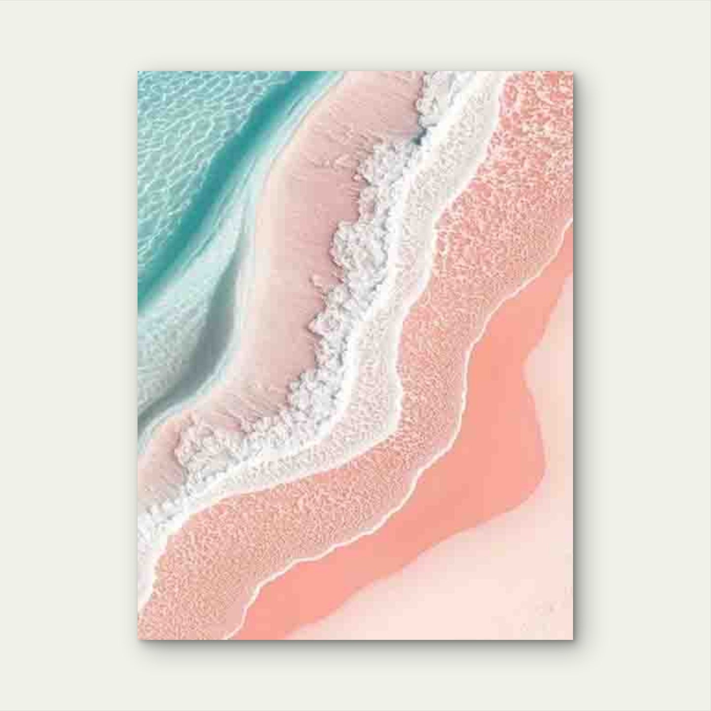 Pink Beach Metal Print Ready to Hang - Bella Home Decor