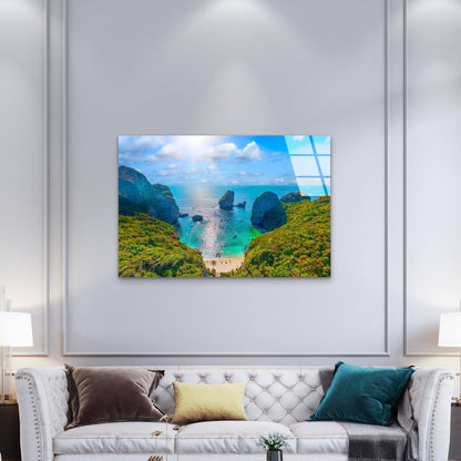Tropical Hidden Bay Tempered Glass Printing Wall Art Australian Made Quality
