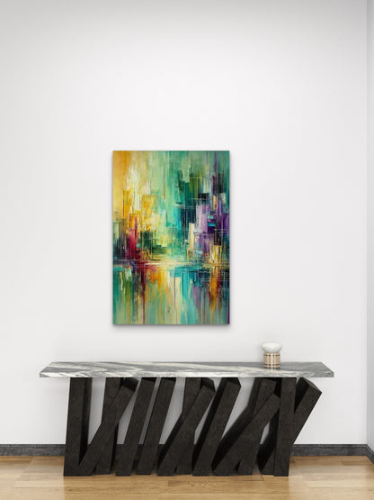Abstract Graffiti Vibrant Colorful Brushstroke 60x90cm Metal Print Ready to Hang