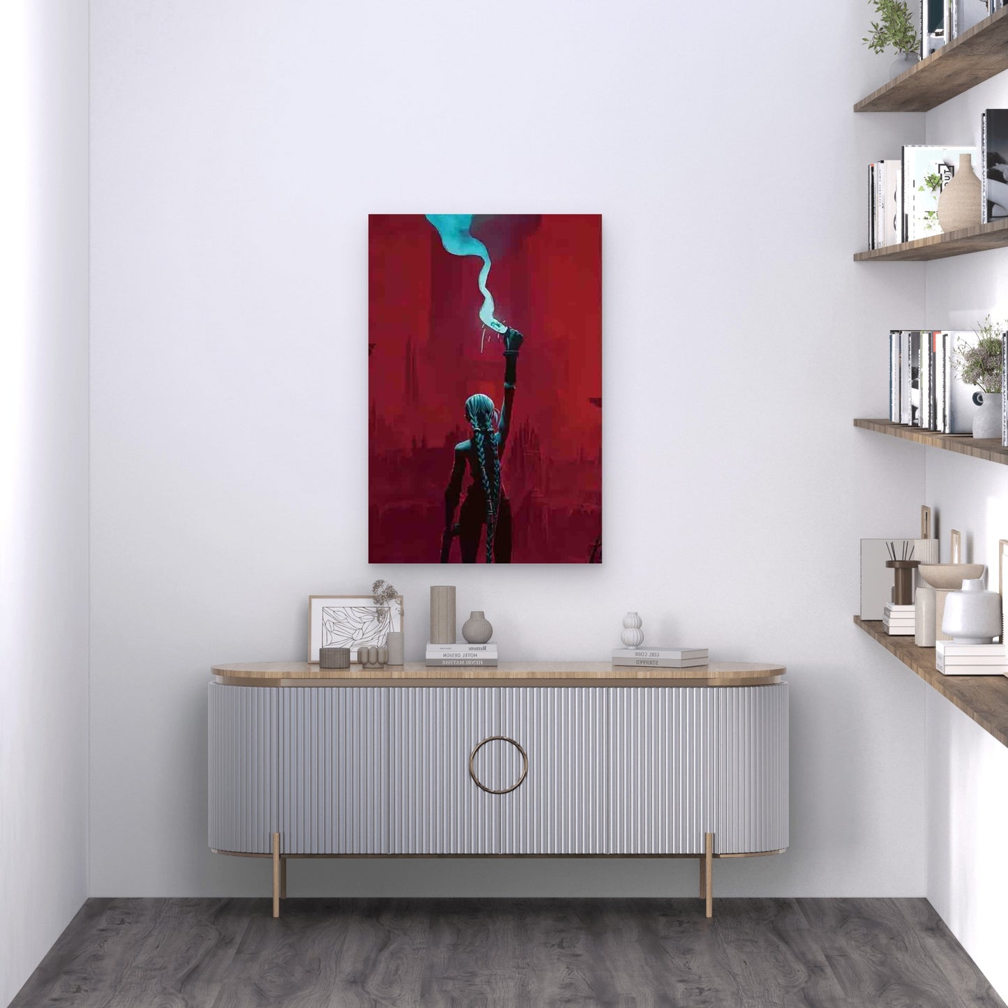 Anime Figure Lightning A Flare Metal Print Ready to Hang