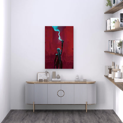 Anime Figure Lightning A Flare Metal Print Ready to Hang
