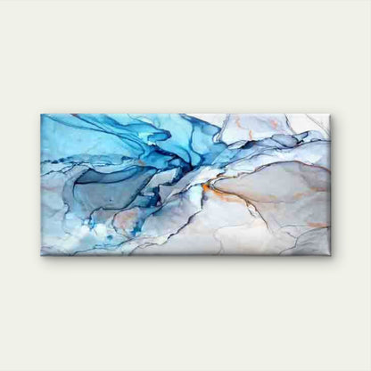 Abstract Blue Gray Beige Wall Art Canvas Office Home Room Framed 120x60cm