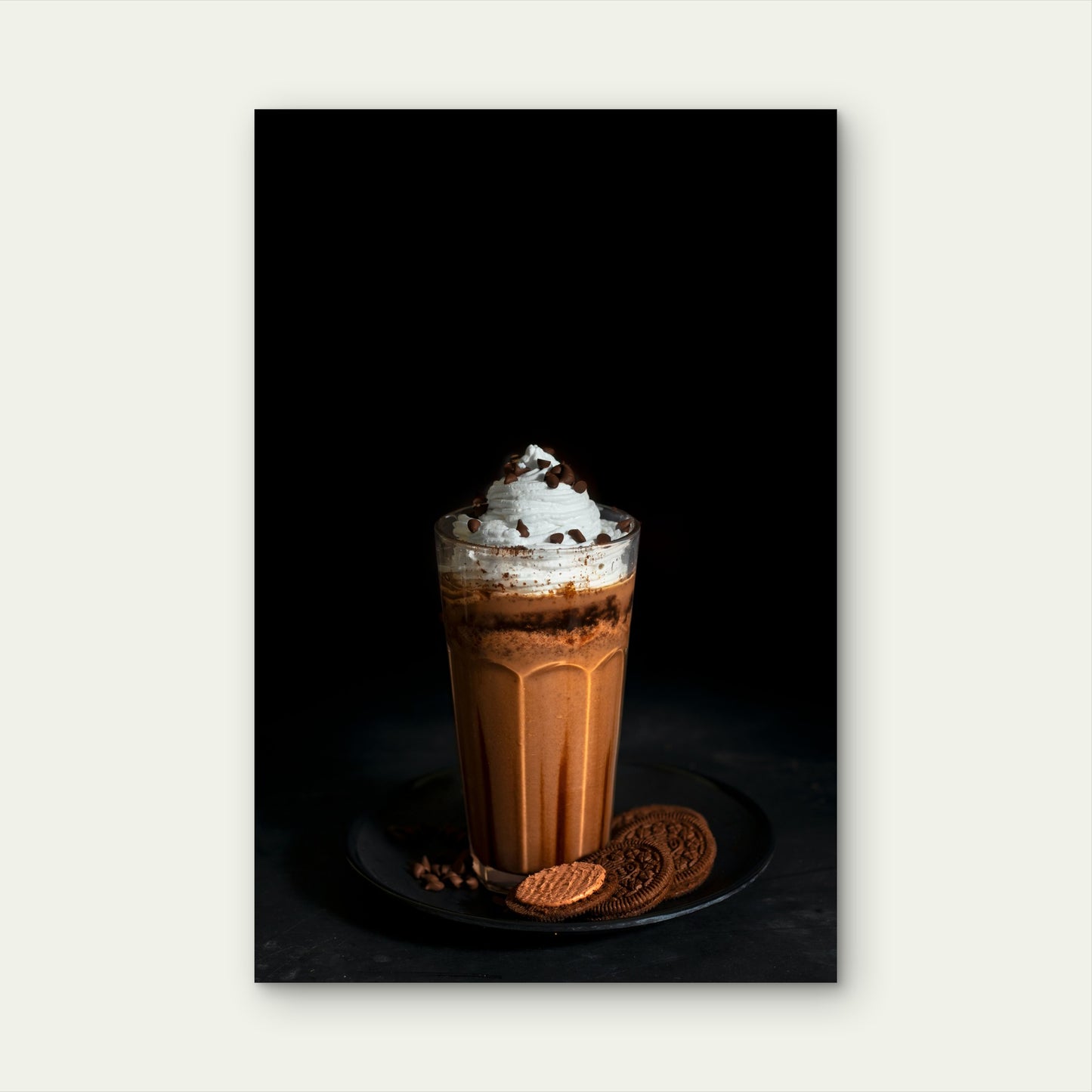 Chocolate Blended Iced Coffee Drink 60x90cm Metal Print Ready to Hang