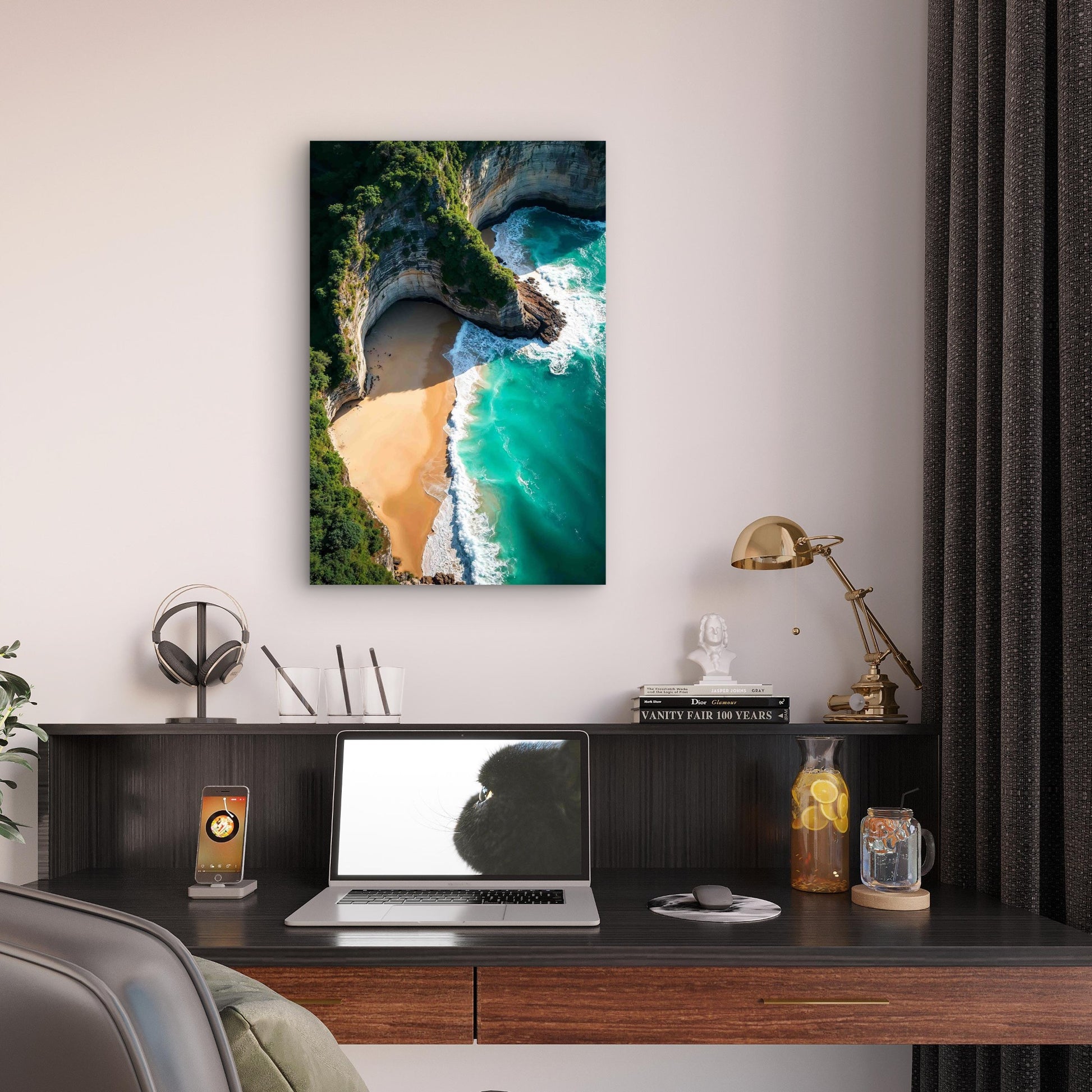 Beautiful Nature Aerial View 60x90cm Metal Print Ready to Hang