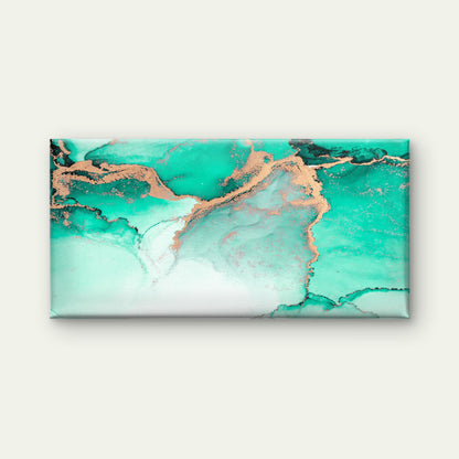 Emerald and Gold Marble Wall Art Canvas Office Home Room Framed 120x60cm - Bella Home Decor