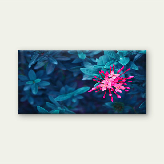 Bright Red Flower on Dark Bush Wall Art Canvas Office Home Room Framed 120x60cm - Bella Home Decor