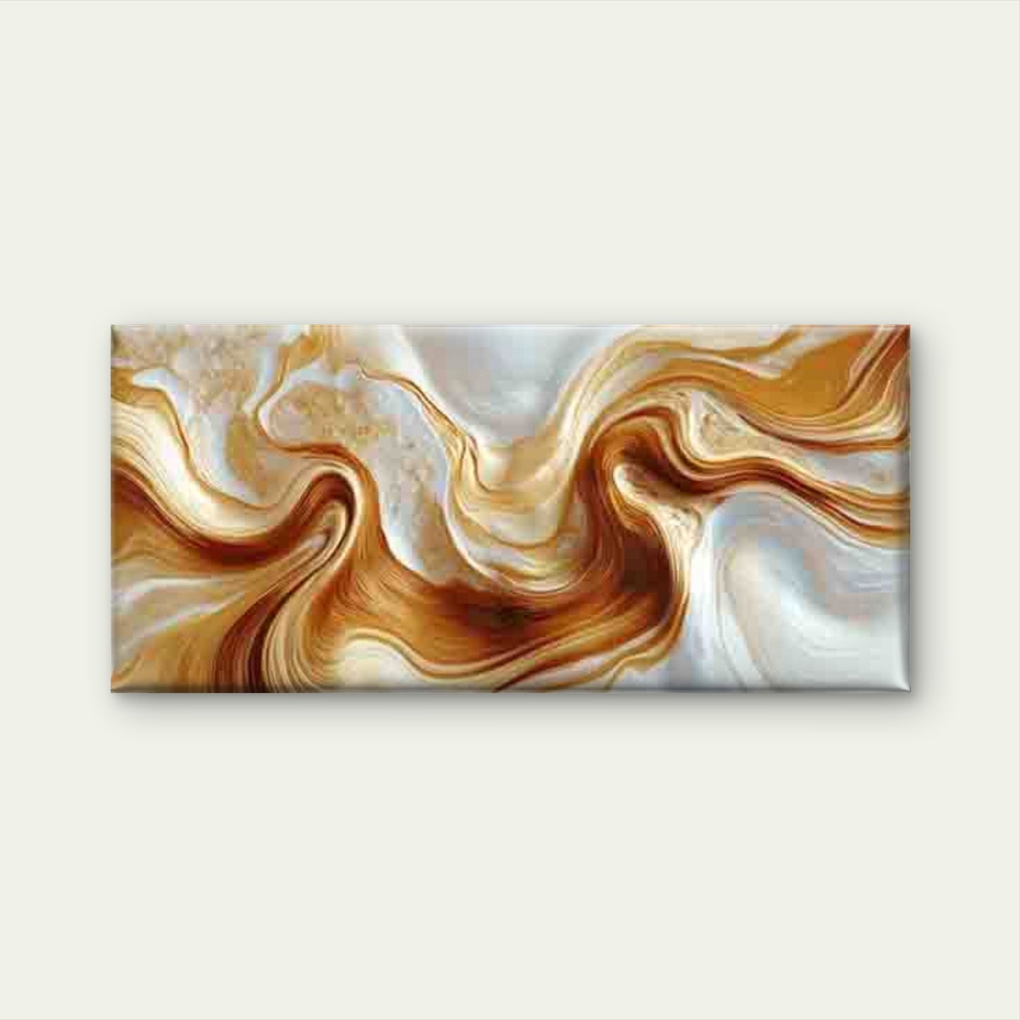 Abstract Marble-like Golden Wall Art Canvas Office Home Room Framed 120x60cm