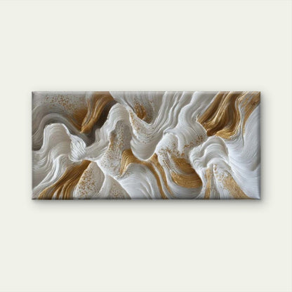 Abstract Gold Brush Stroke Wall Art Canvas Office Home Room Framed 120x60cm - Bella Home Decor