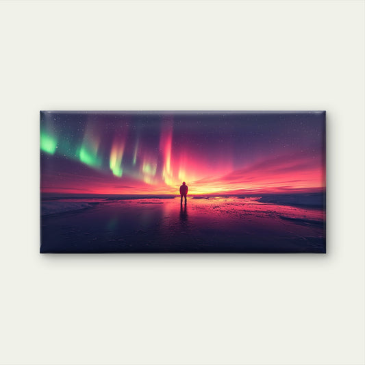 Aurora Borealis Sky Art Wall Art Canvas Office Home Room Framed 120x60cm