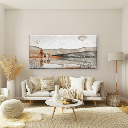 Minimalist Boho Desert Land Wall Art Canvas Office Home Room Framed 120x60cm