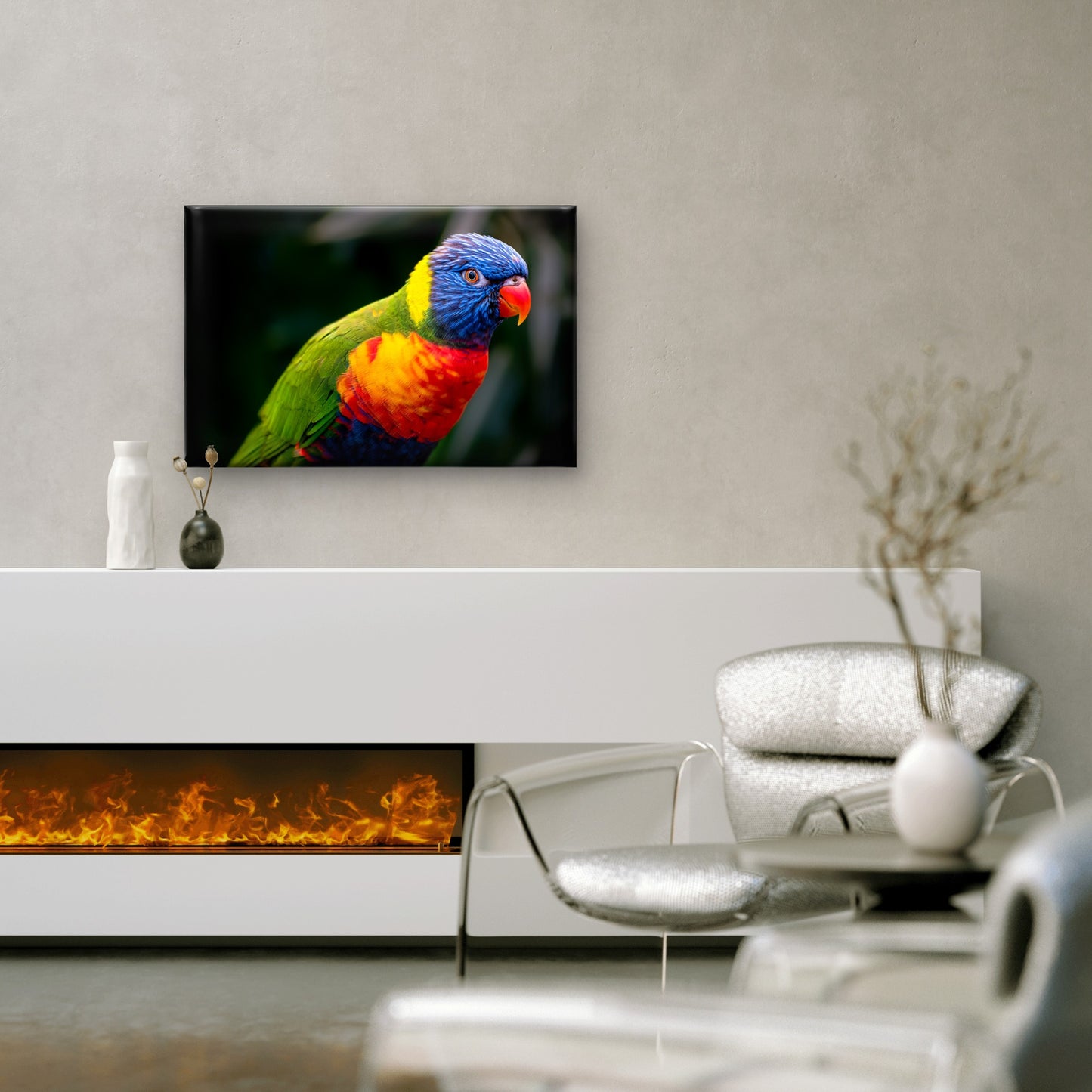 Outstanding Wild Rainbow Lorikeet Crucial Ecological Avian Species Australia  Wall Art Decor 100% Australian Made